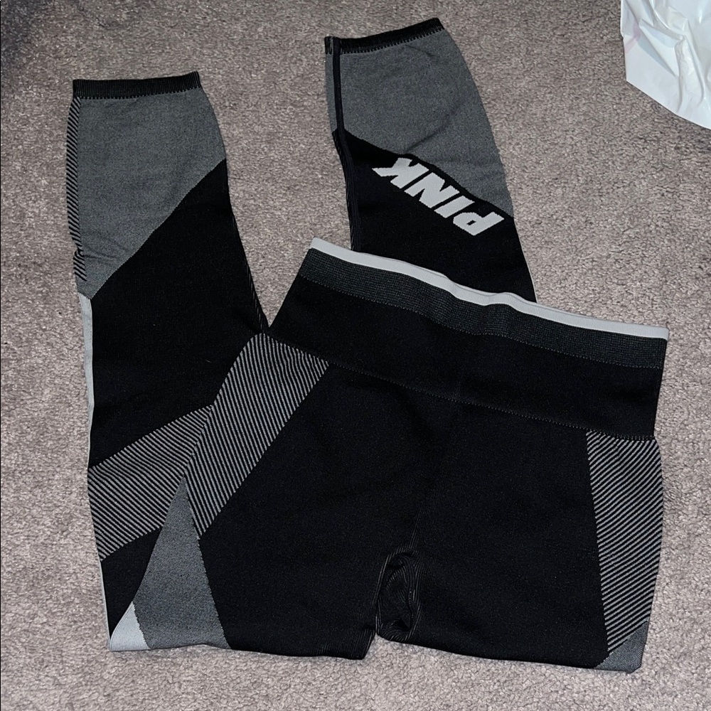 Victoria's Secret Pink Black and White Leggings